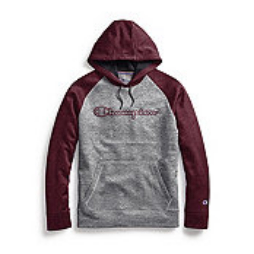 Men's Stadium Fleece Hoodie, Clear Gloss Gel Logo